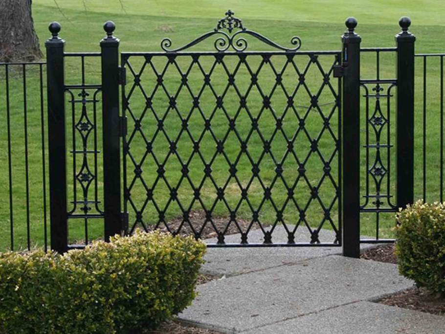 Красивый железно забор