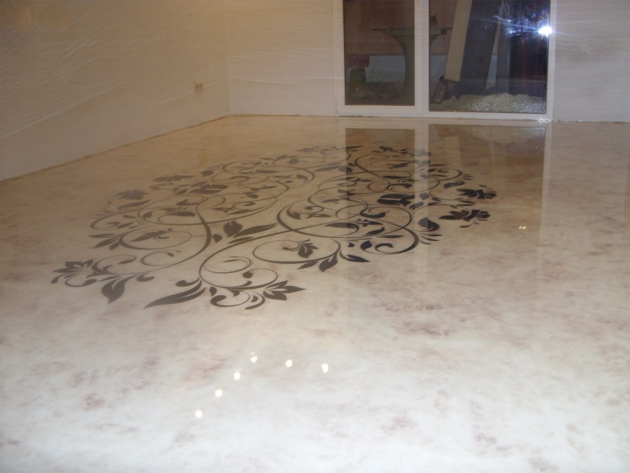 Заливной декоративный пол