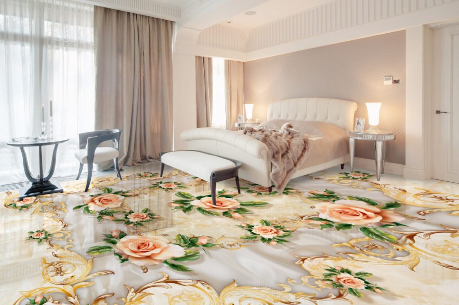 Наливной пол в интерьере