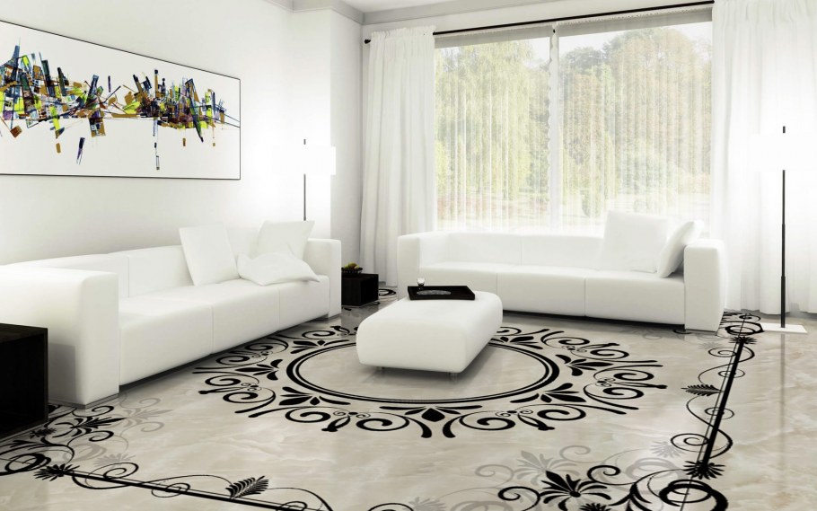 Наливной пол с узором