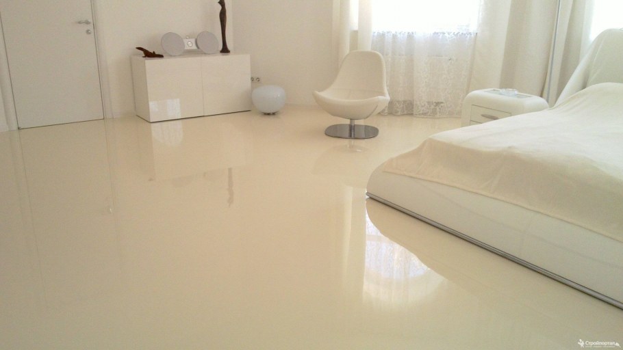 Наливной пол бежевый