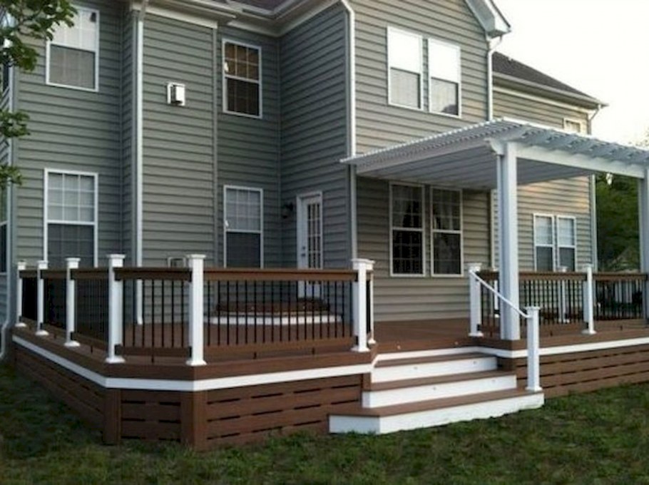 Отделка открытой веранды снаружи