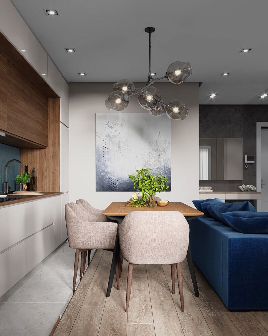 Дизайнерская кухня гостиная