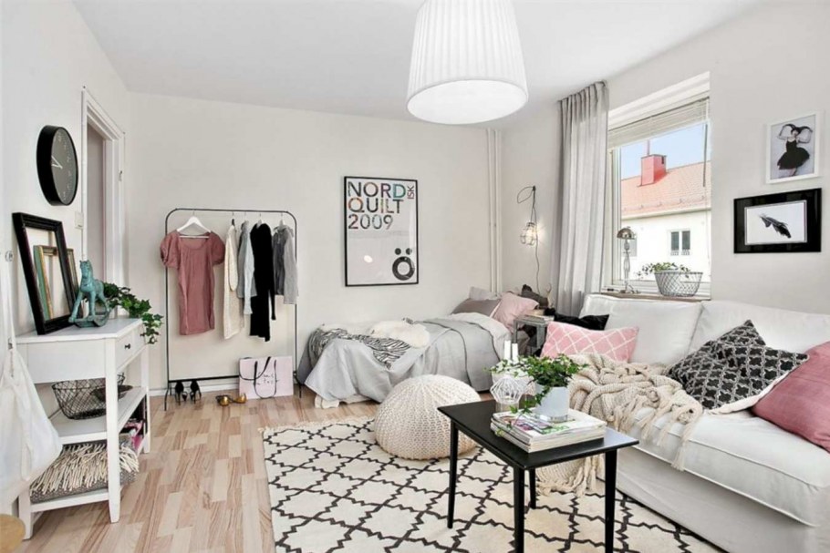 Интерьер для маленькой квартиры для девушки