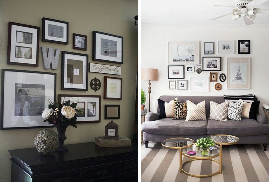 Фоторамки в интерьере