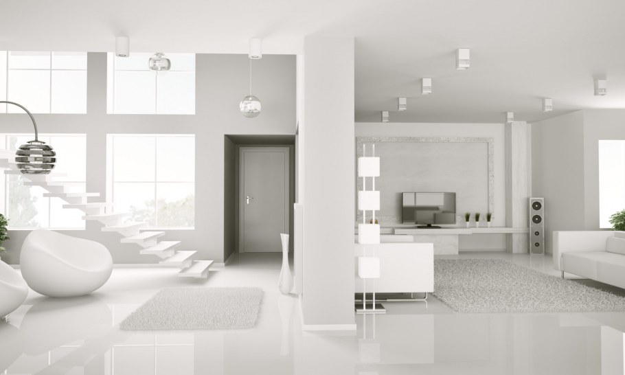 Интерьер на белом фоне