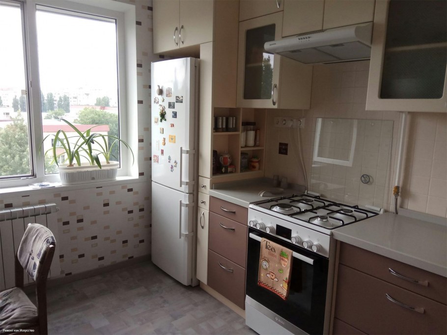 Кухня в хрущевке до и после