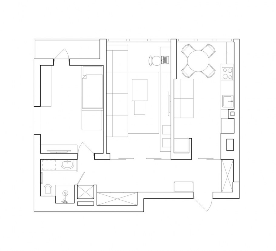 Кухня п-44 трехкомнатная