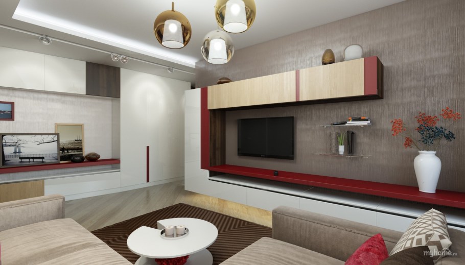 Интерьеры 3-х комнатной квартиры в п-44