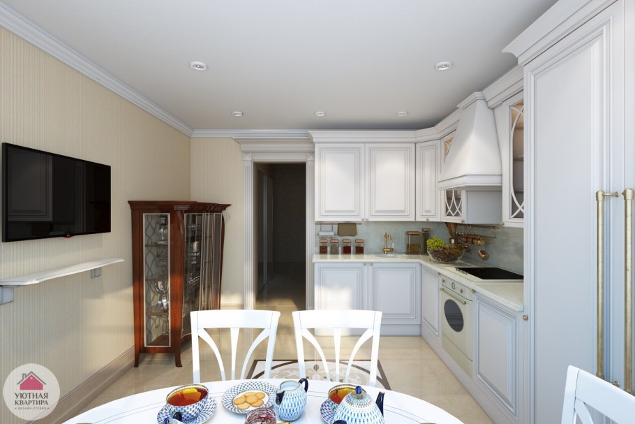 Кухня интерьер п44т трешка