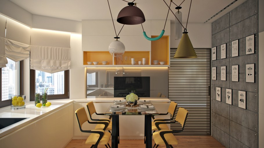 Кухня интерьер п44т трешка