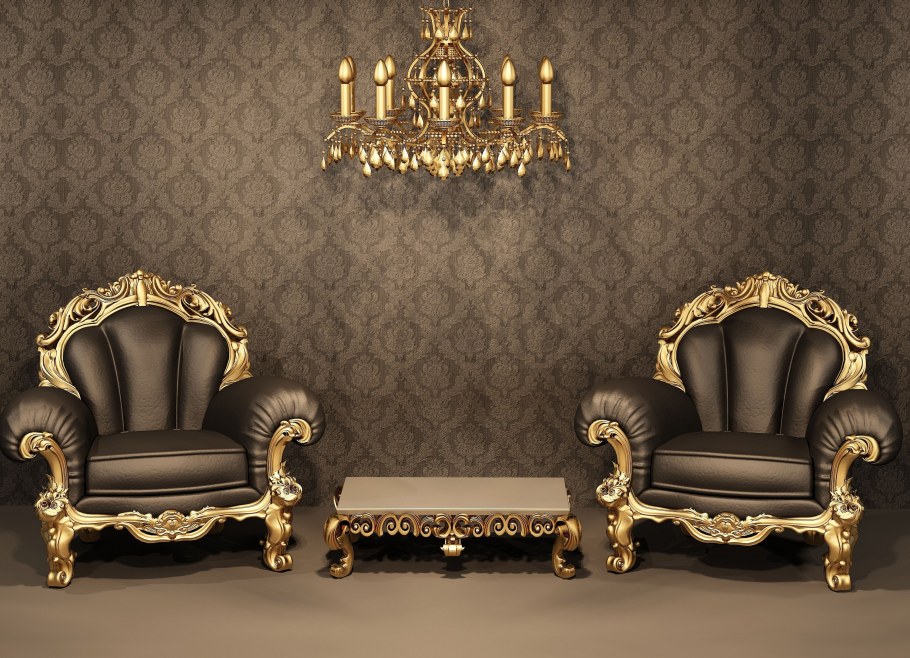 Дорогие обои в интерьере