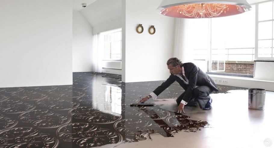 Пол из обоев