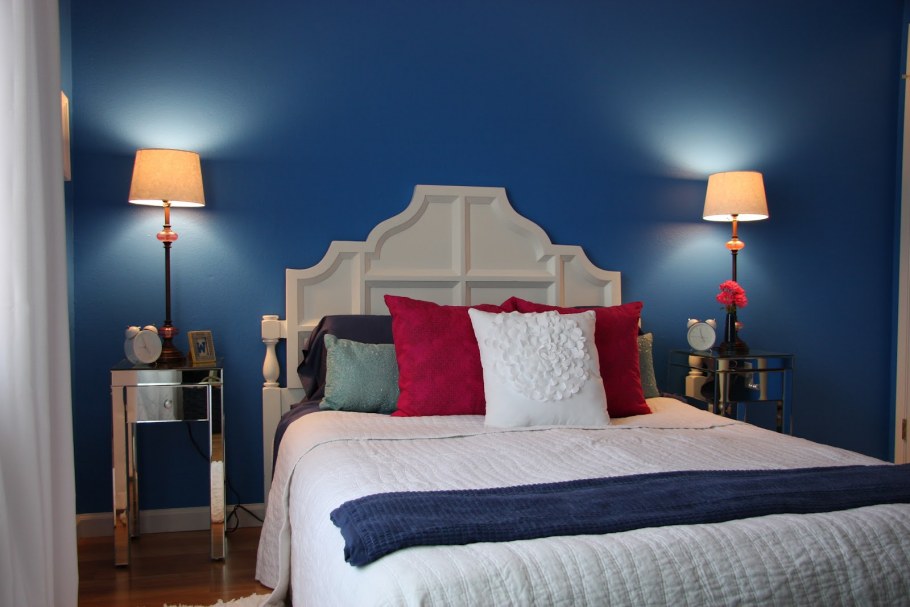 Спальня по фен шуй голубая