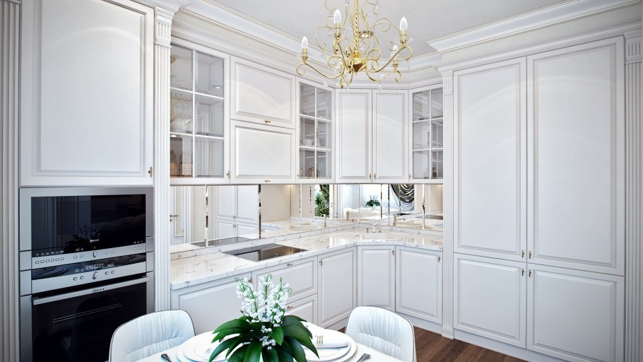 Белая кухня Неоклассика Неоклассика белая кухня