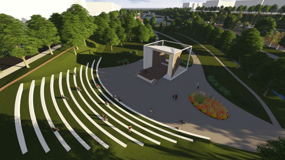 Зеленая архитектура амфитеатр