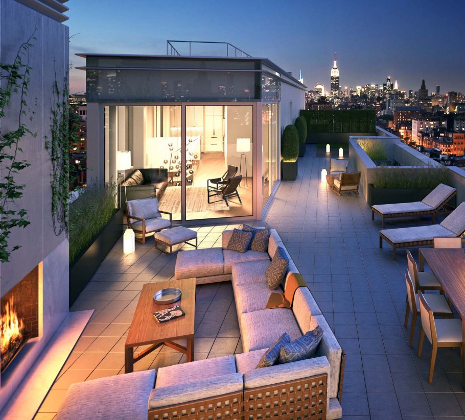 Терраса в пентхаусе Нью Йорк