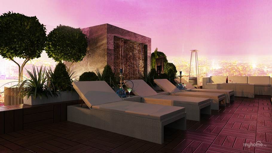 Планировка элитного пентхауса с террасой