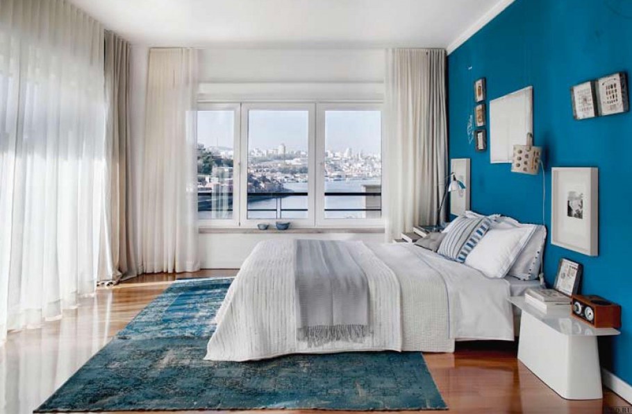 Спальня в голубом цвете