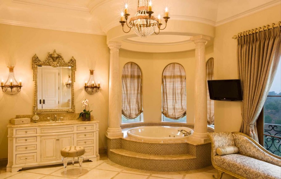 Ванные комнаты с колоннами