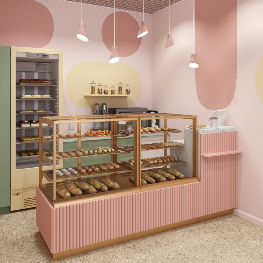 Интерьер маленькой кондитерской