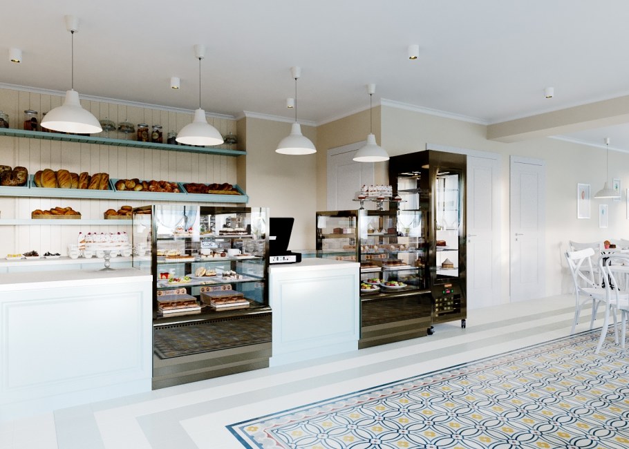 Интерьер пекарни кондитерской