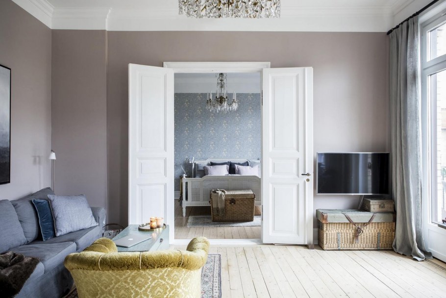 Серо жемчужный цвет стен