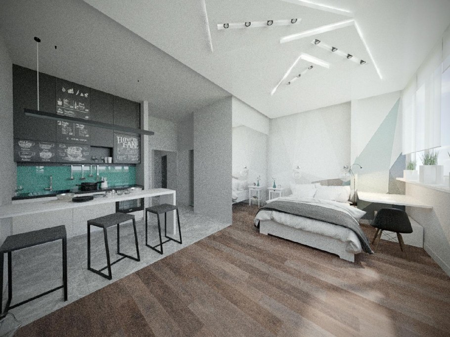 Интерьер 3 комнатной квартиры хайтек