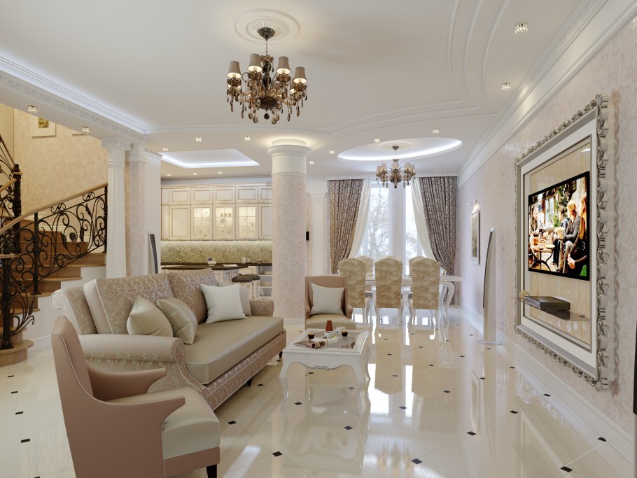 Интерьер таунхаус классика