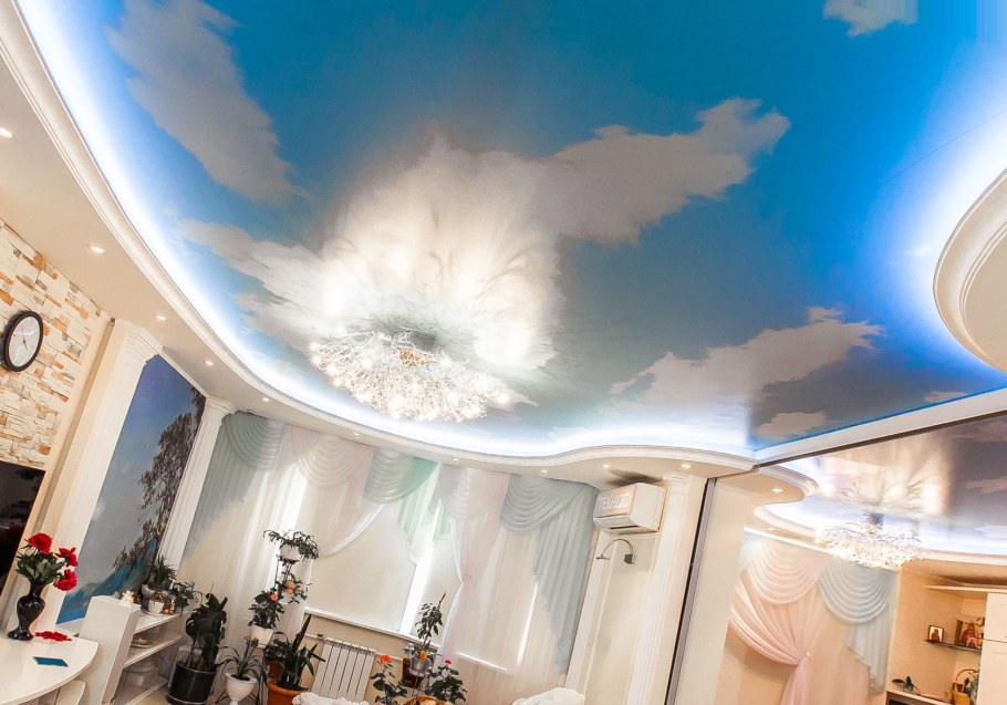 Теневой натяжной потолок