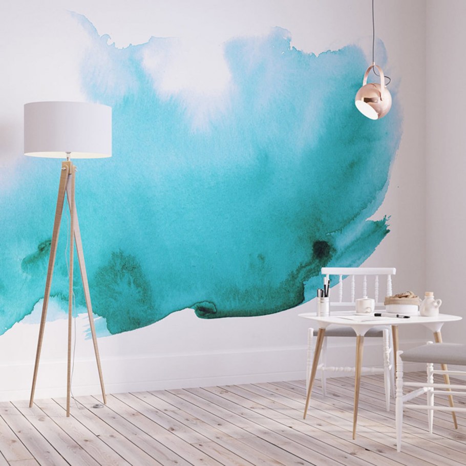 Эффект акварели на стене