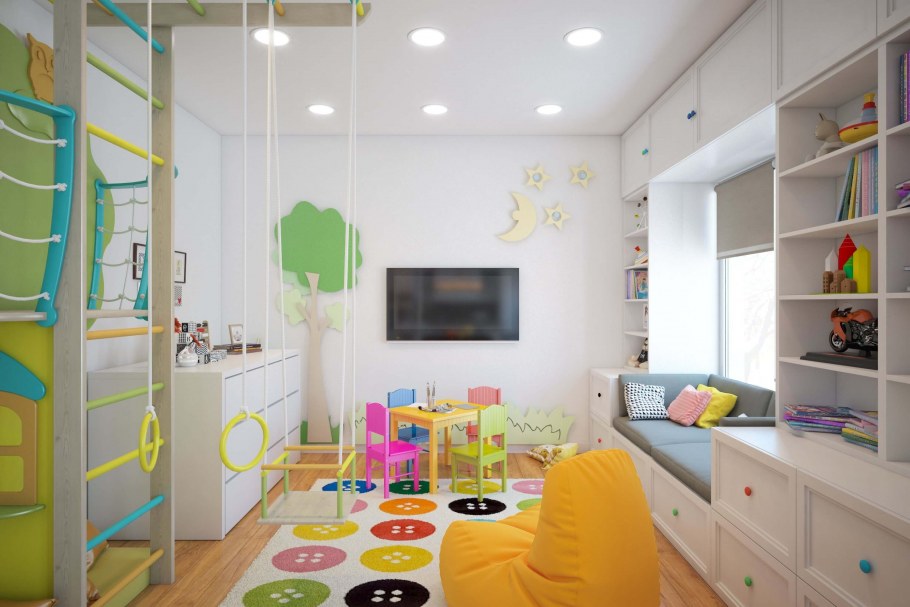 Интерьер игровой комнаты для мальчиков