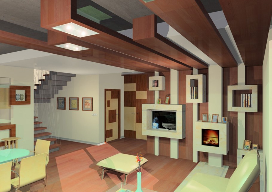 Динамичная композиция в интерьере