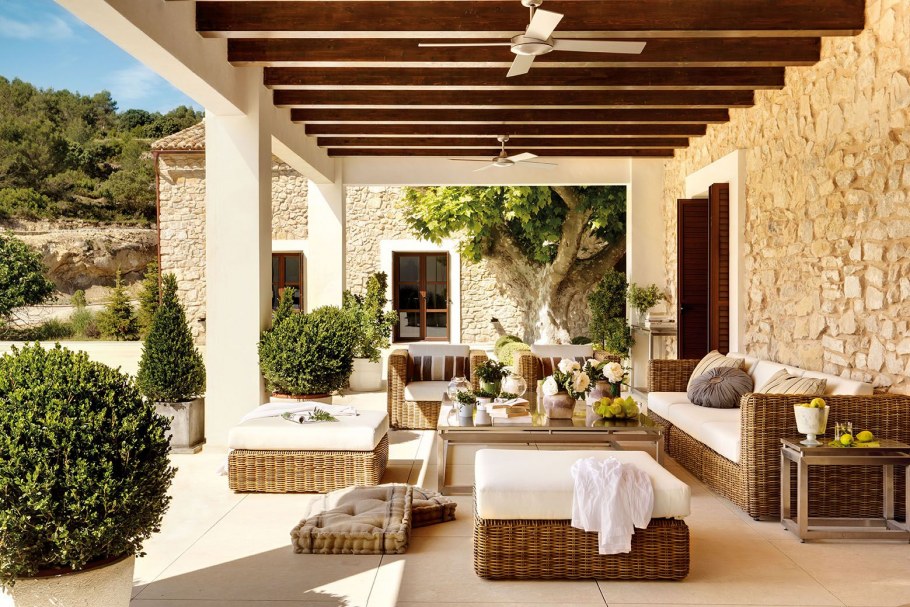 Гостиная в стиле патио