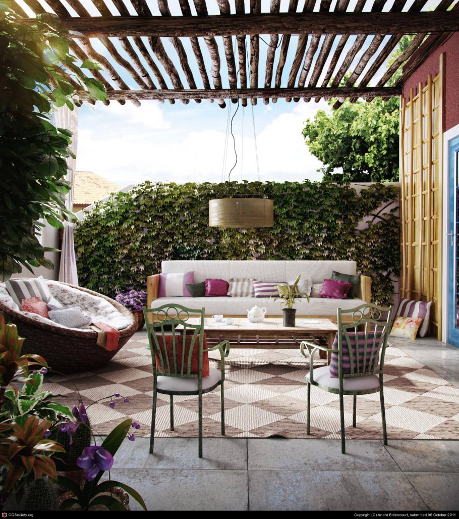 Терраса затеняет комнату