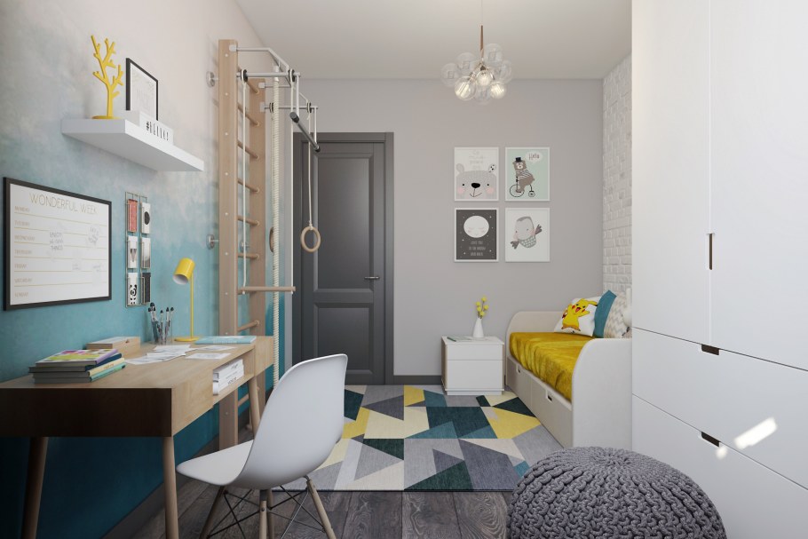 Комната для мальчика подростка в скандинавском стиле