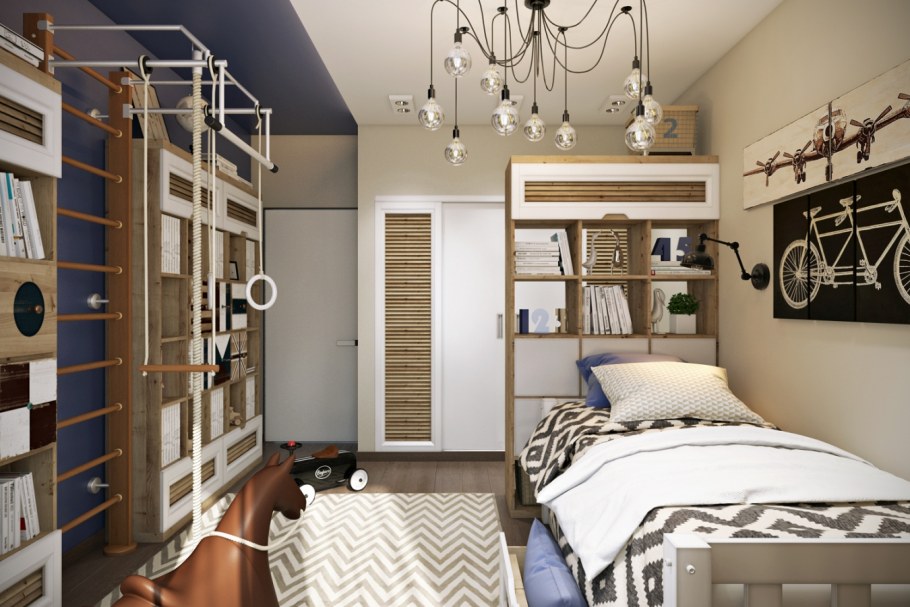 Детская комната для мальчика в скандинавском стиле