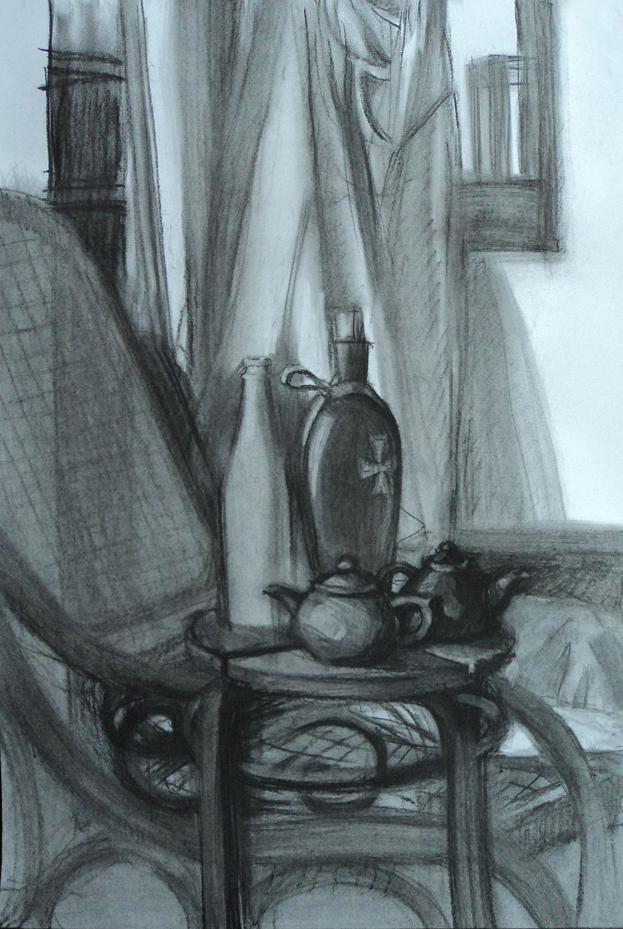 Натюрморт уголь Академия художеств