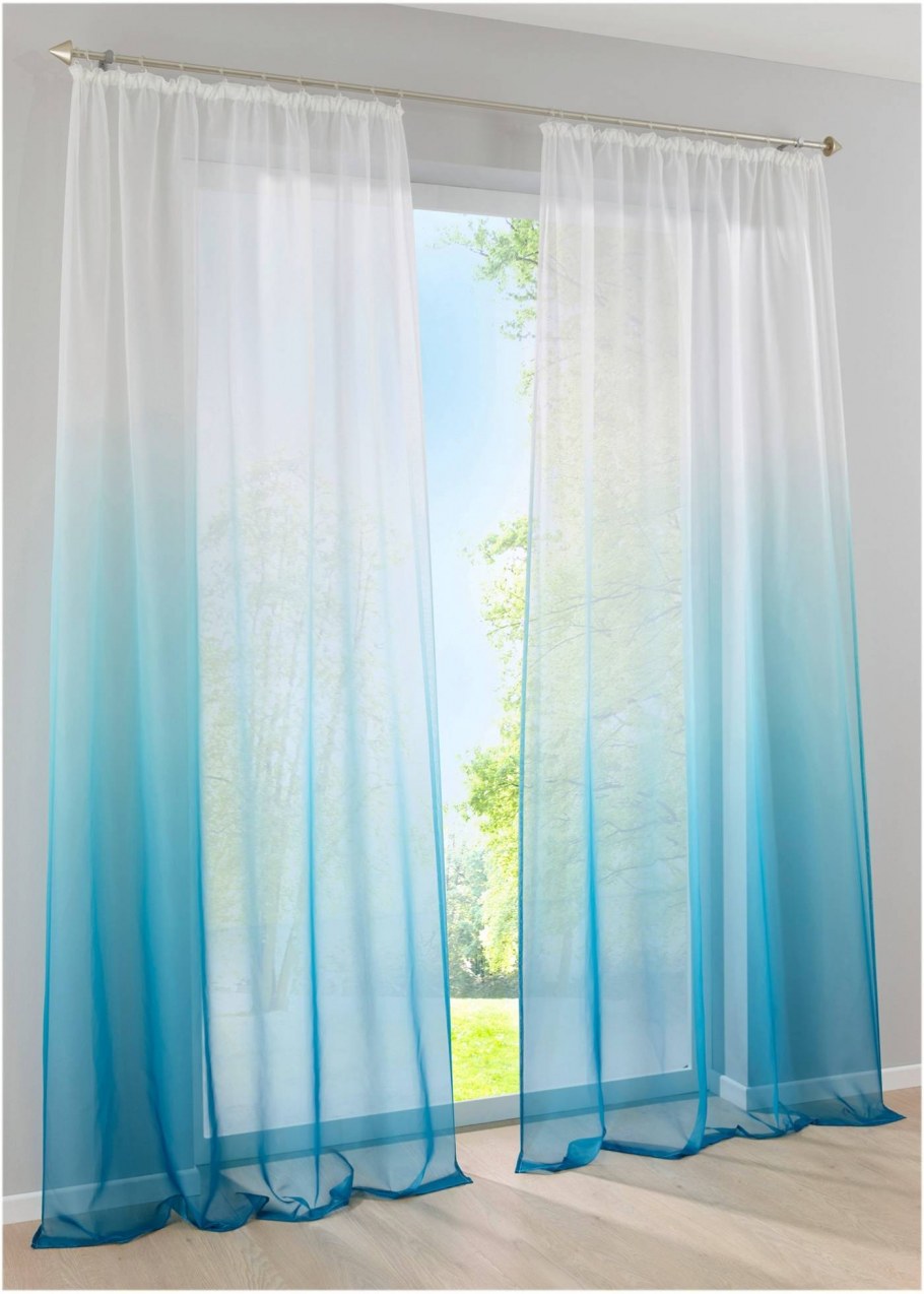 Тюль бело голубая