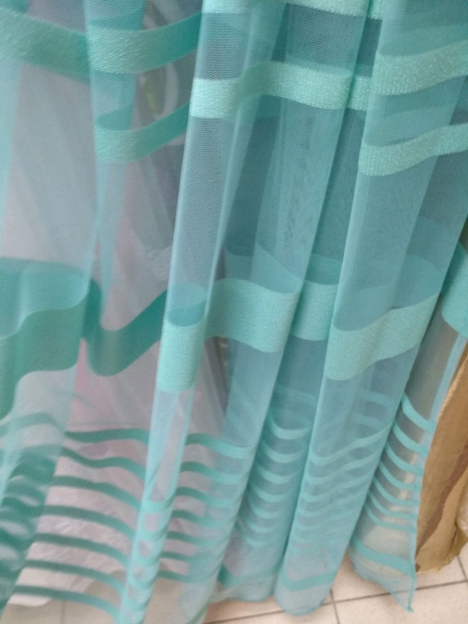 Бирюзовая тюль