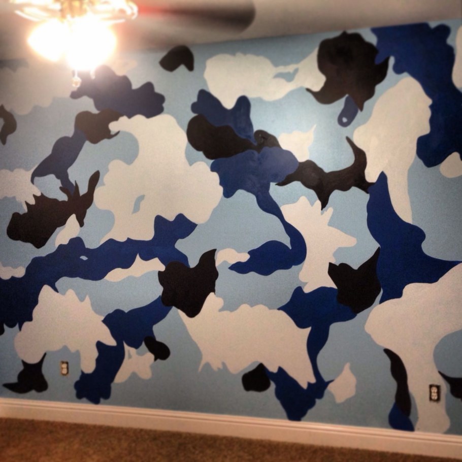 Камуфляжные обои в комнату