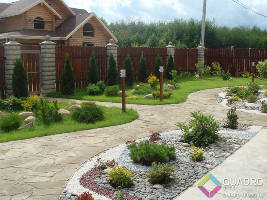 Территория перед забором