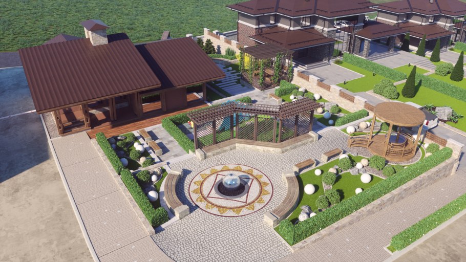 Въездная группа в усадьбу