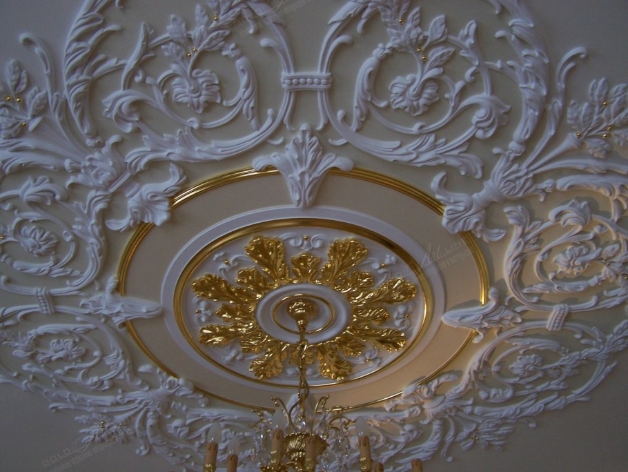 Золочение лепнины сусальным золотом