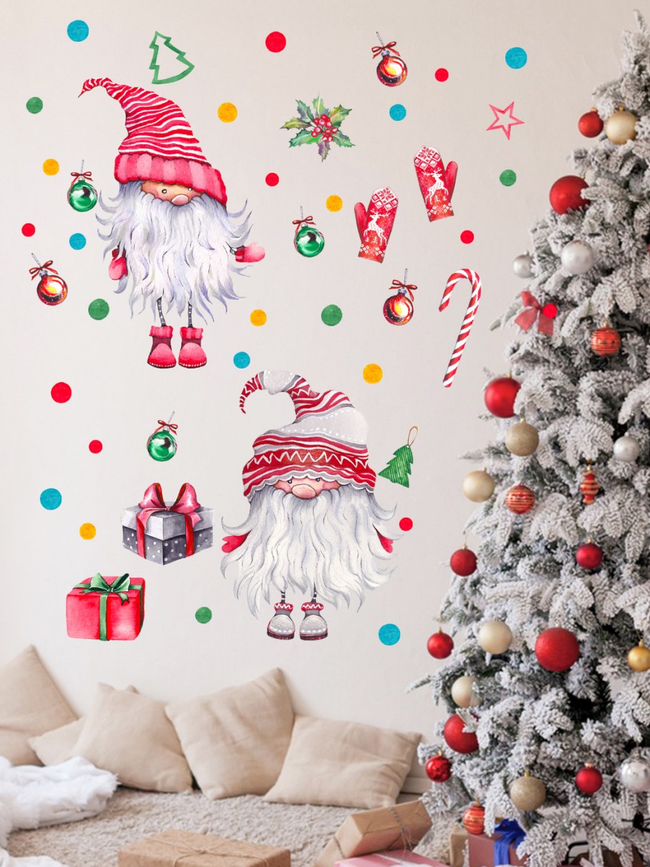 Наклейки интерьерные новогодние