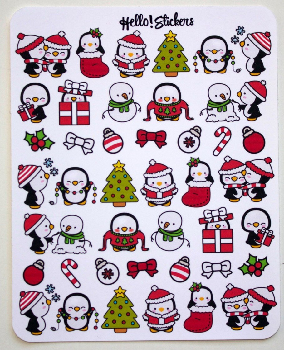Зимние наклейки