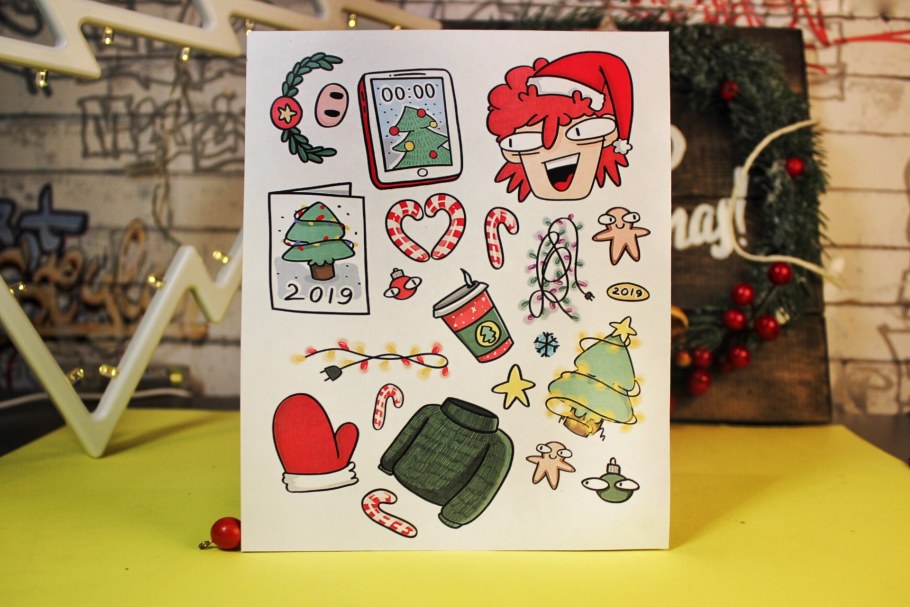 Идеи для новогодних наклеек