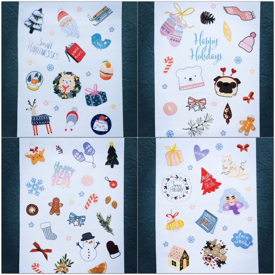 Выпуклые новогодние наклейки