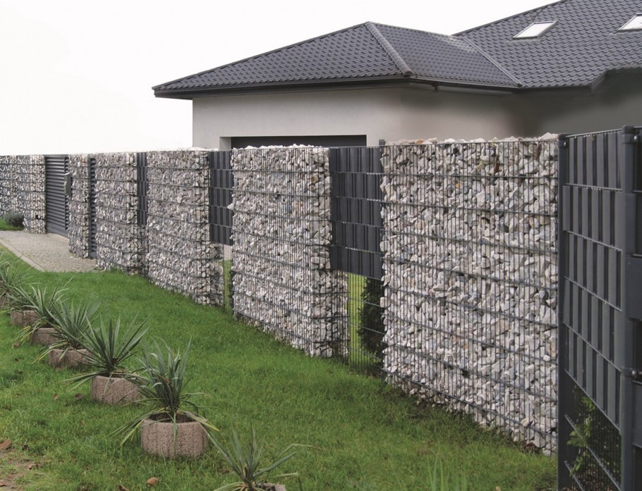 Ворота из габионов