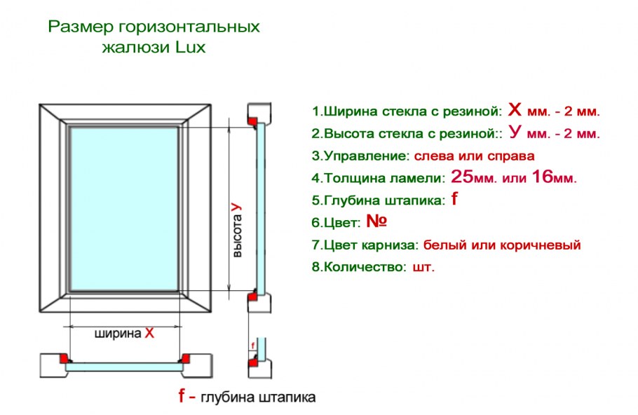 Правильный замер горизонтальных жалюзи